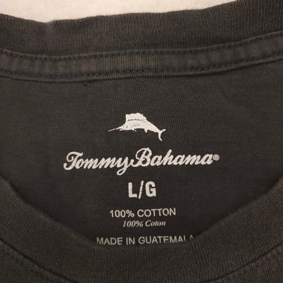 Tommy Bahama Crew Neck Short Sleeve Graphic T Shirt Mens Size Large L Gray - Picture 3 of 9